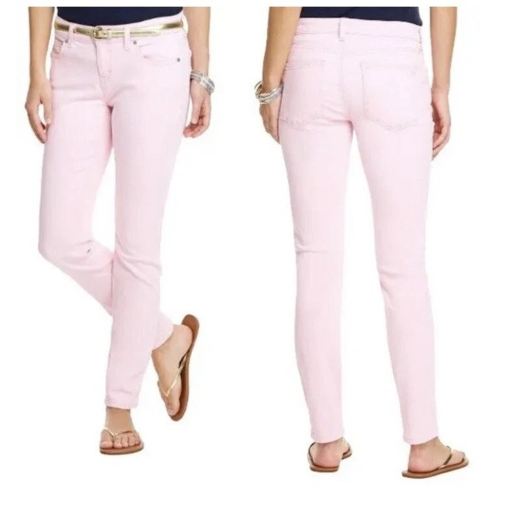 Vineyard Vines High Rise Skinny Jeans Womens 26 Light Pink Stretch Cotton Barbie